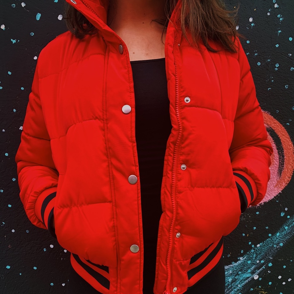 Red Puffy Jacket - Picture 3 of 3
